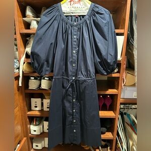Staud navy cotton dress size Medium